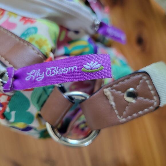 Lily Bloom Shoulder Bag Floral Bird Print Recycled Eco Friendly Pockets - Picture 8 of 10